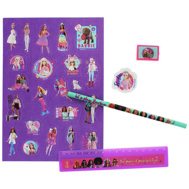 Barbie large art colouring set 115 pieces - British product
