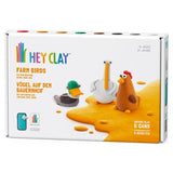 Hey Clay Farm Birds modelling clay set 6 cans, UK version