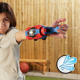 Spider-Man Ultimate Real Webs Blaster toy set with web pouch, imported from the UK