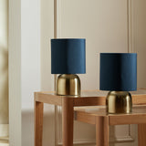 Argos Home Pair of Touch Table Lamps - Navy and Brass