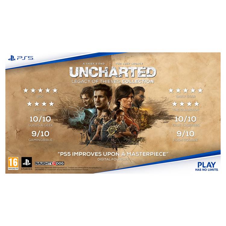 UNCHARTED Legacy of Thieves collection remastered PS5 game, UK version