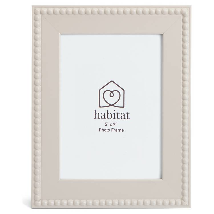 Habitat beaded grey wooden picture frame 5x7 inch, imported from the UK