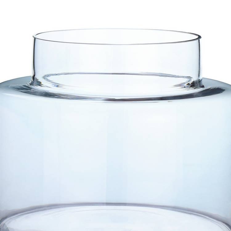 Habitat clear glass vase 24.9cm wide, UK version