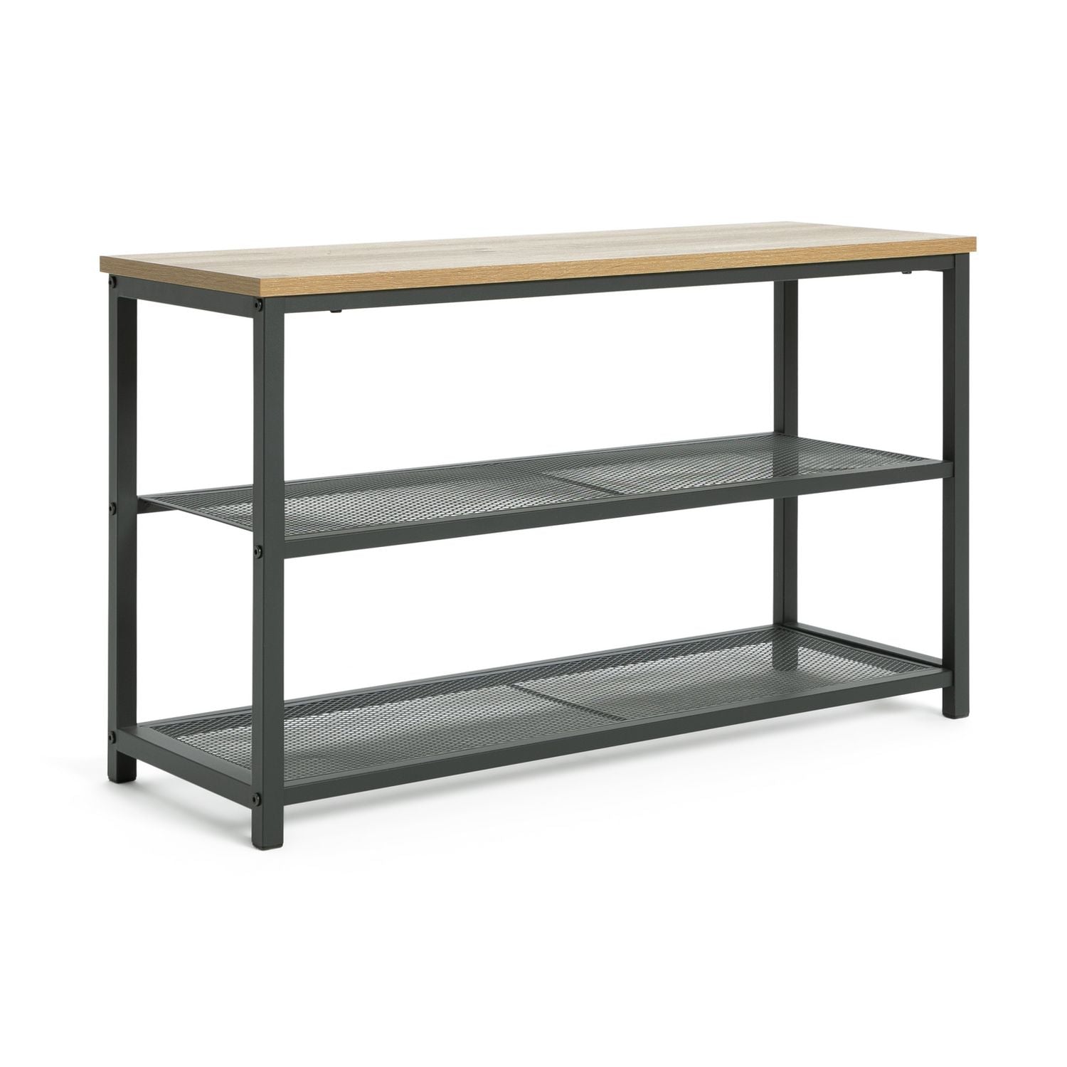 Argos Home Loft Living 3 tier shoe rack oak and black, UK version