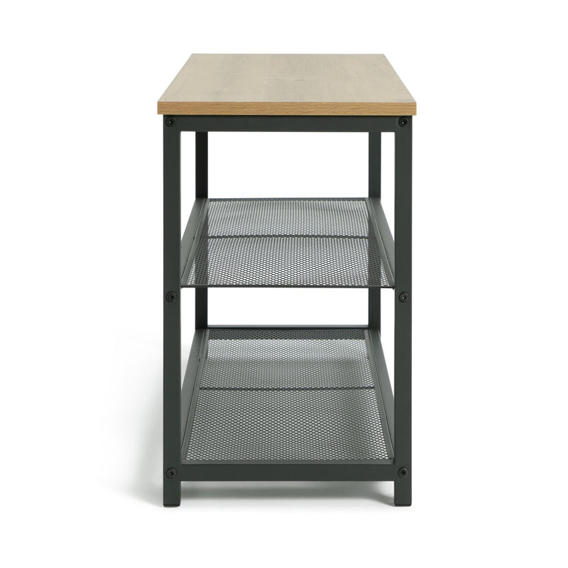 Argos Home Loft Living 3 tier shoe rack oak and black, UK version