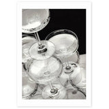 East End Prints champagne art print black and white A3 (British brand)
