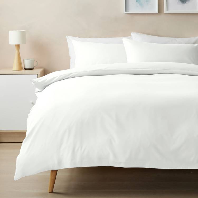 Home Essentials Soft Touch White bedding set single - British product