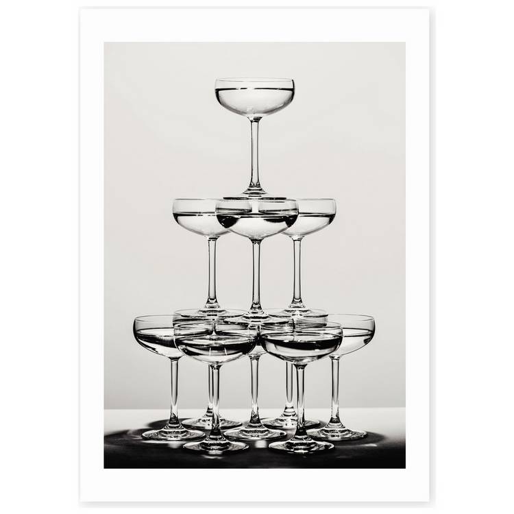 East End Prints Champagne II art print A3 (British brand)