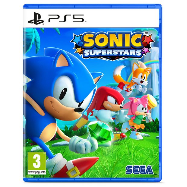 Sonic Superstars PS5 video game disc, imported from the UK