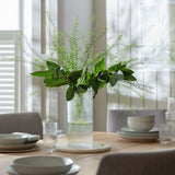 Habitat tall ribbed glass vase clear 30cm, imported from the UK
