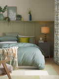Green Sage Plain Duvet Cover Set, UK version