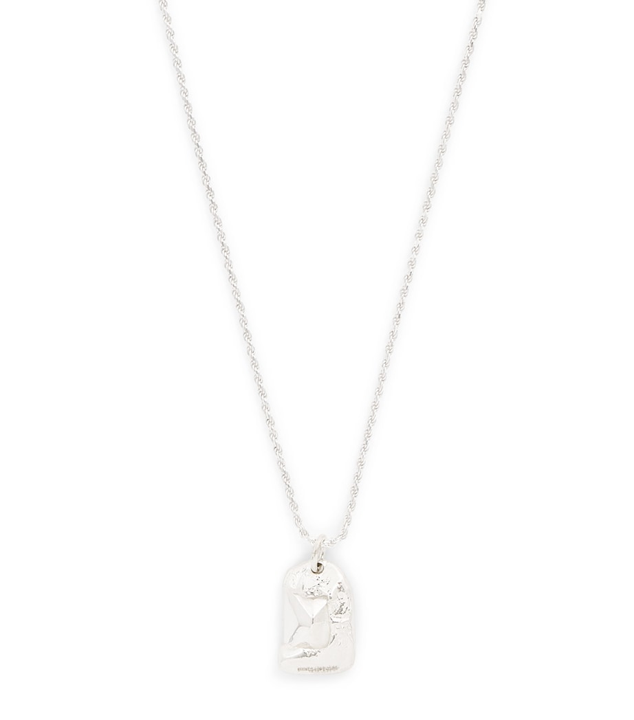 Bleue Burnham sterling silver rose pendant necklace - British product