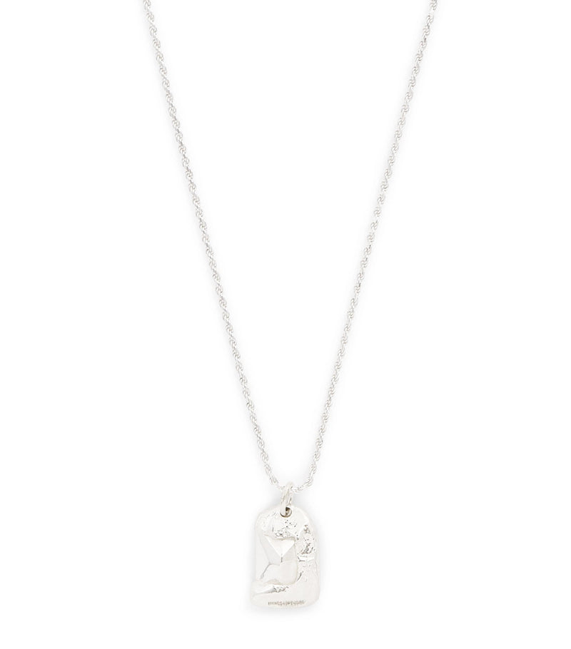 Bleue Burnham sterling silver rose pendant necklace - British product