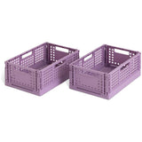 Habitat 4L folding crates mauve, UK version