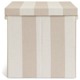 Habitat 40cm fabric storage box with lid in natural stripe, from British brand