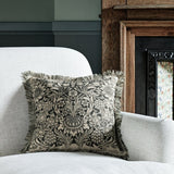 Habitat x Morris & Co. Sunflower cushion in grey, 43cm, imported from the UK