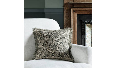 Argos Habitat x Morris & Co. Sunflower Woodblock Cushion Grey 43 x 43cm- Buy online at McGrocer