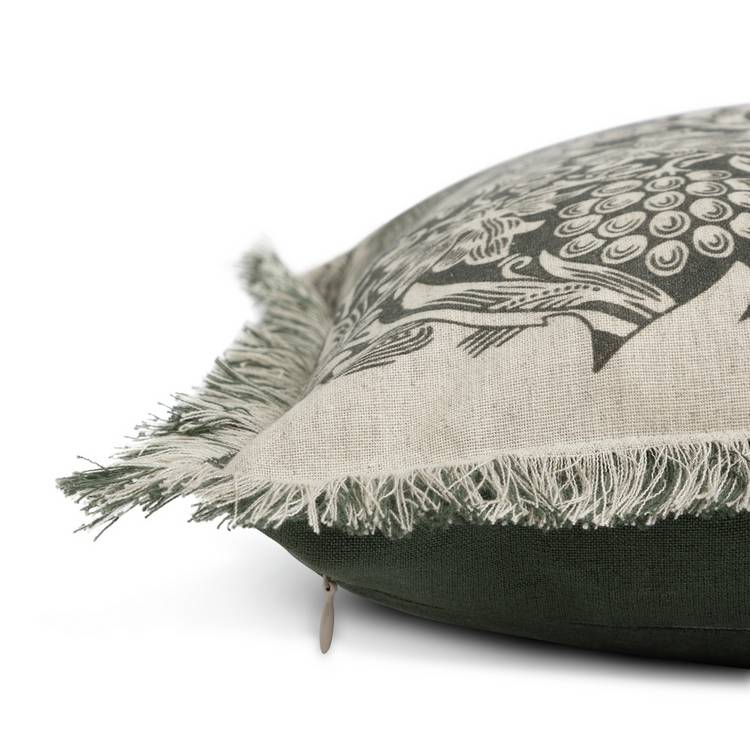 Habitat x Morris & Co. Sunflower cushion in grey, 43cm, imported from the UK