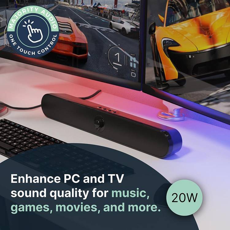 Majority Atlas Bluetooth PC sound bar, imported from the UK