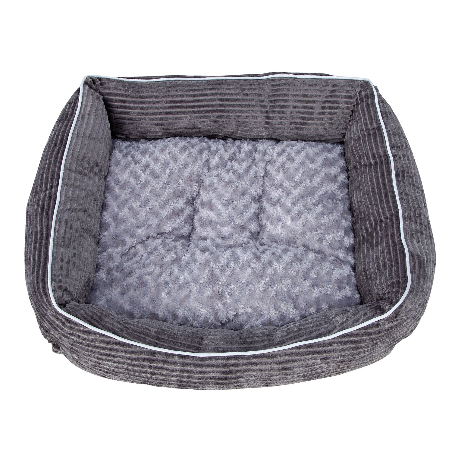 Pet bed grey cord square medium for dogs - British product