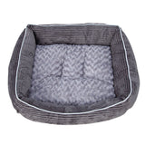 Pet bed grey cord square medium for dogs - British product