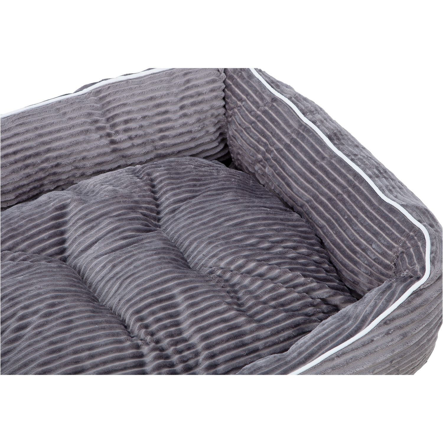 Pet bed grey cord square medium for dogs - British product