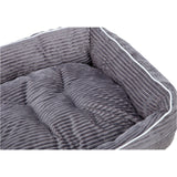 Pet bed grey cord square medium for dogs - British product