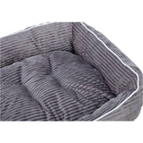 Pet bed grey cord square medium for dogs - British product