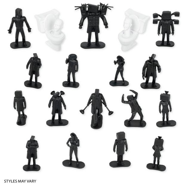 Skibidi Toilet Battle Bucket Set with 20 figures, imported from the UK