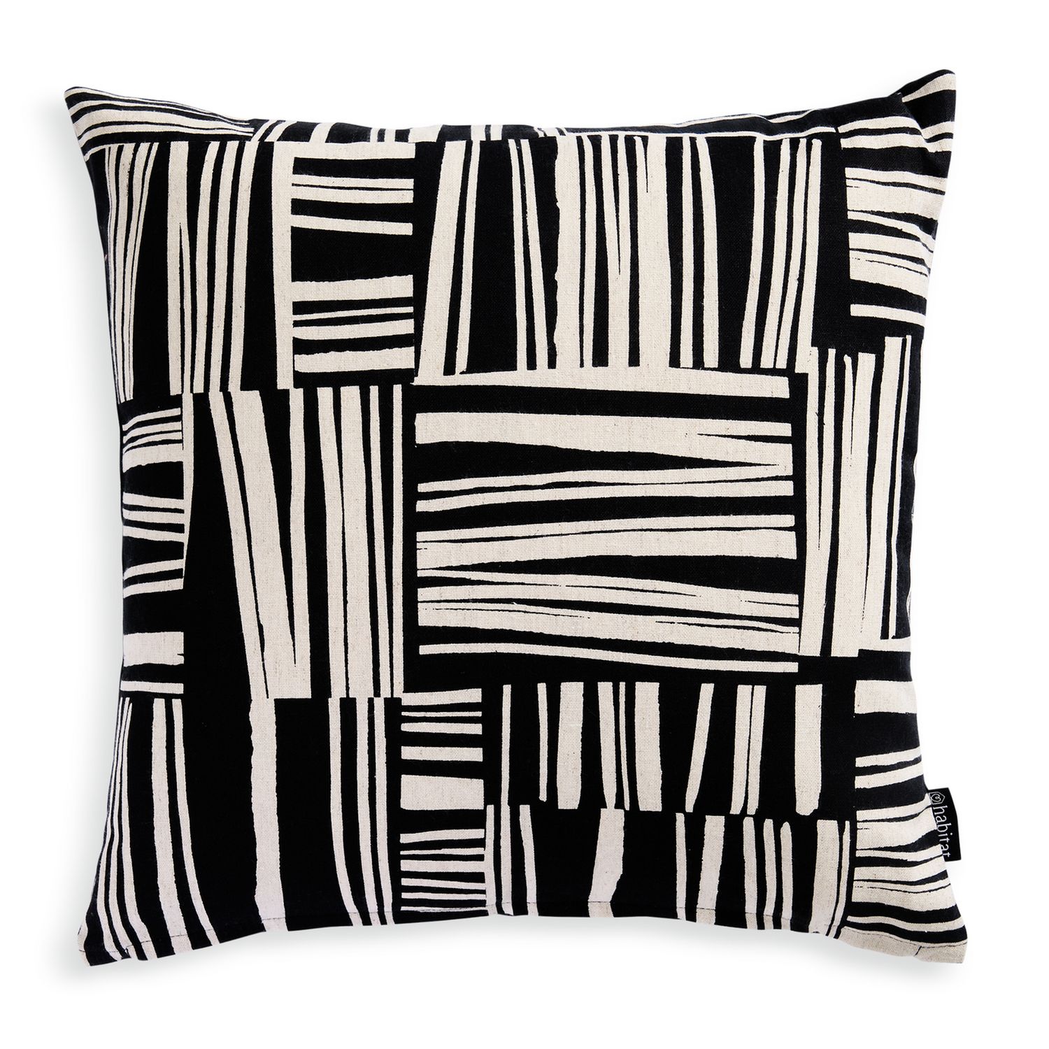 Habitat industrial printed monochrome cushion 43x43cm, UK version