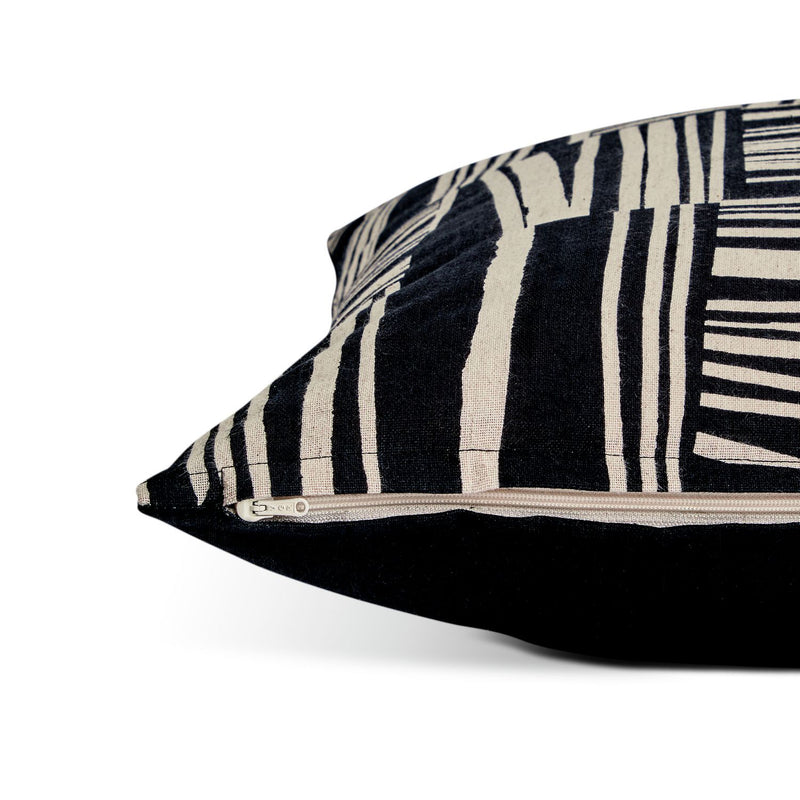 Habitat industrial printed monochrome cushion 43x43cm, UK version
