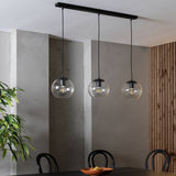 Habitat Coleman three-light bar pendant light in matte black - British product