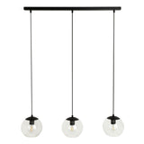 Habitat Coleman three-light bar pendant light in matte black - British product