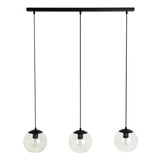 Habitat Coleman three-light bar pendant light in matte black - British product