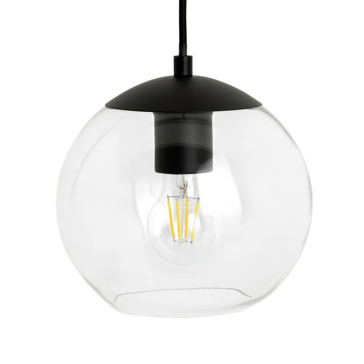 Habitat Coleman three-light bar pendant light in matte black - British product