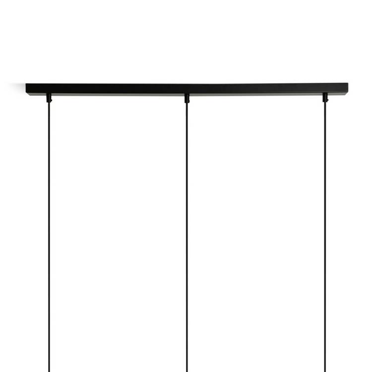 Habitat Coleman three-light bar pendant light in matte black - British product