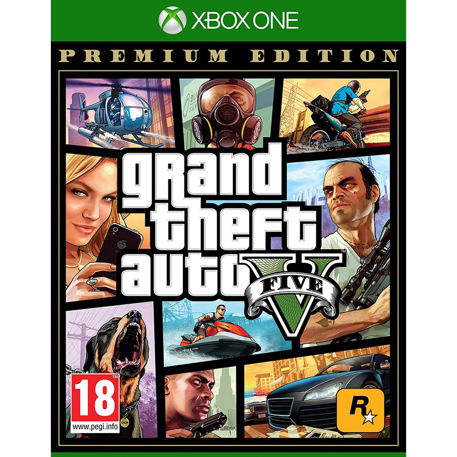 Grand Theft Auto V Premium Edition Xbox One game, UK version