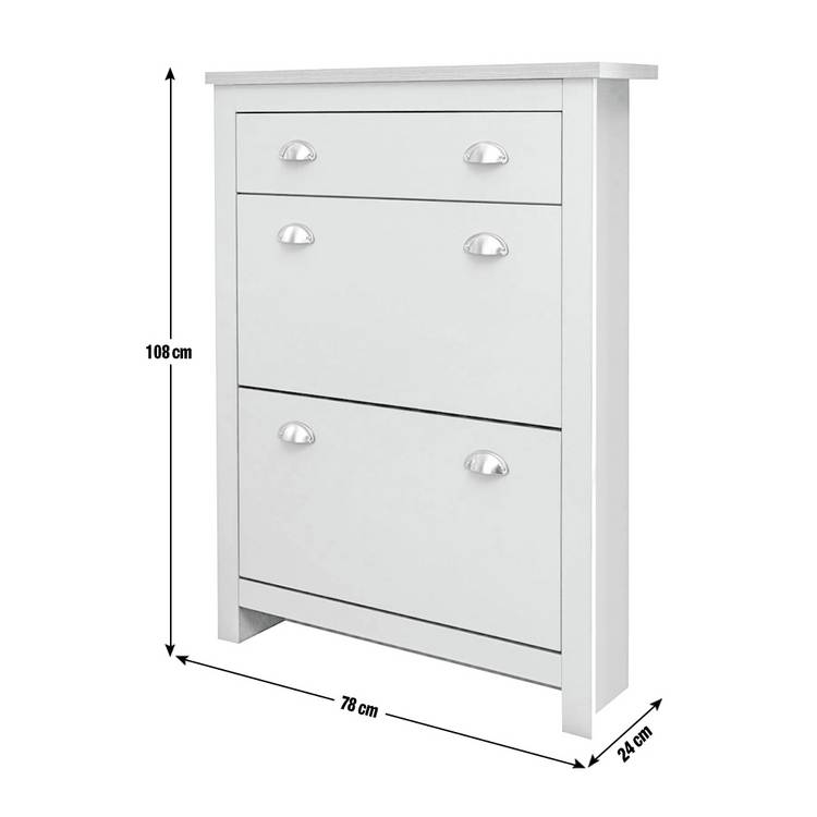 GFW shoe storage cabinet grey 108cm, imported from the UK