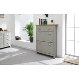 GFW shoe storage cabinet grey 108cm, imported from the UK