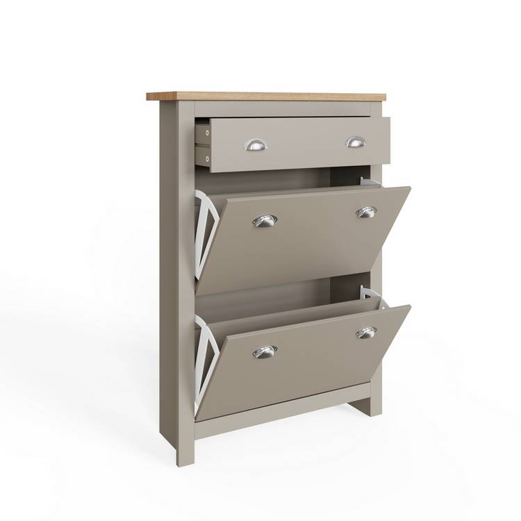 GFW shoe storage cabinet grey 108cm, imported from the UK