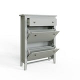 Deluxe Two Tier Shoe Cabinet Grey (British brand)