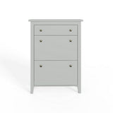 Deluxe Two Tier Shoe Cabinet Grey (British brand)