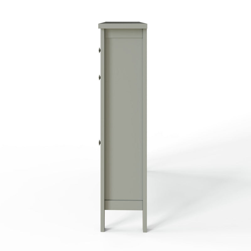 Deluxe Two Tier Shoe Cabinet Grey (British brand)
