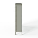 Deluxe Two Tier Shoe Cabinet Grey (British brand)