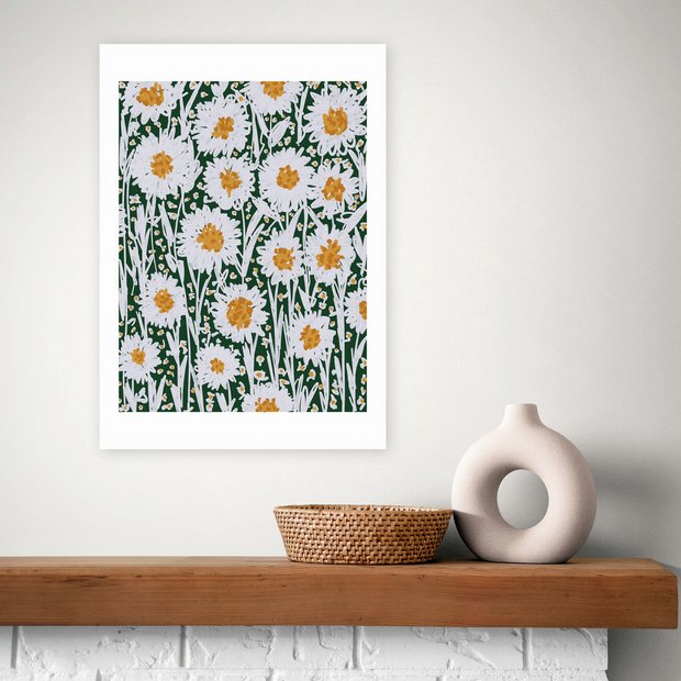 East End Prints daisy pattern art print A3 - British product