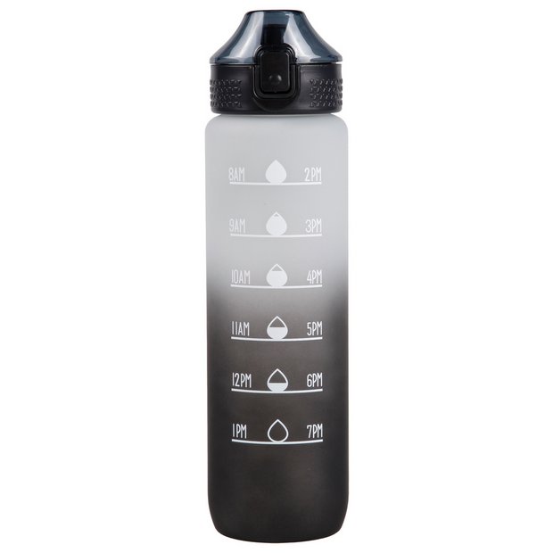 Grey ombre tracker sipper water bottle 1 litre (British brand)