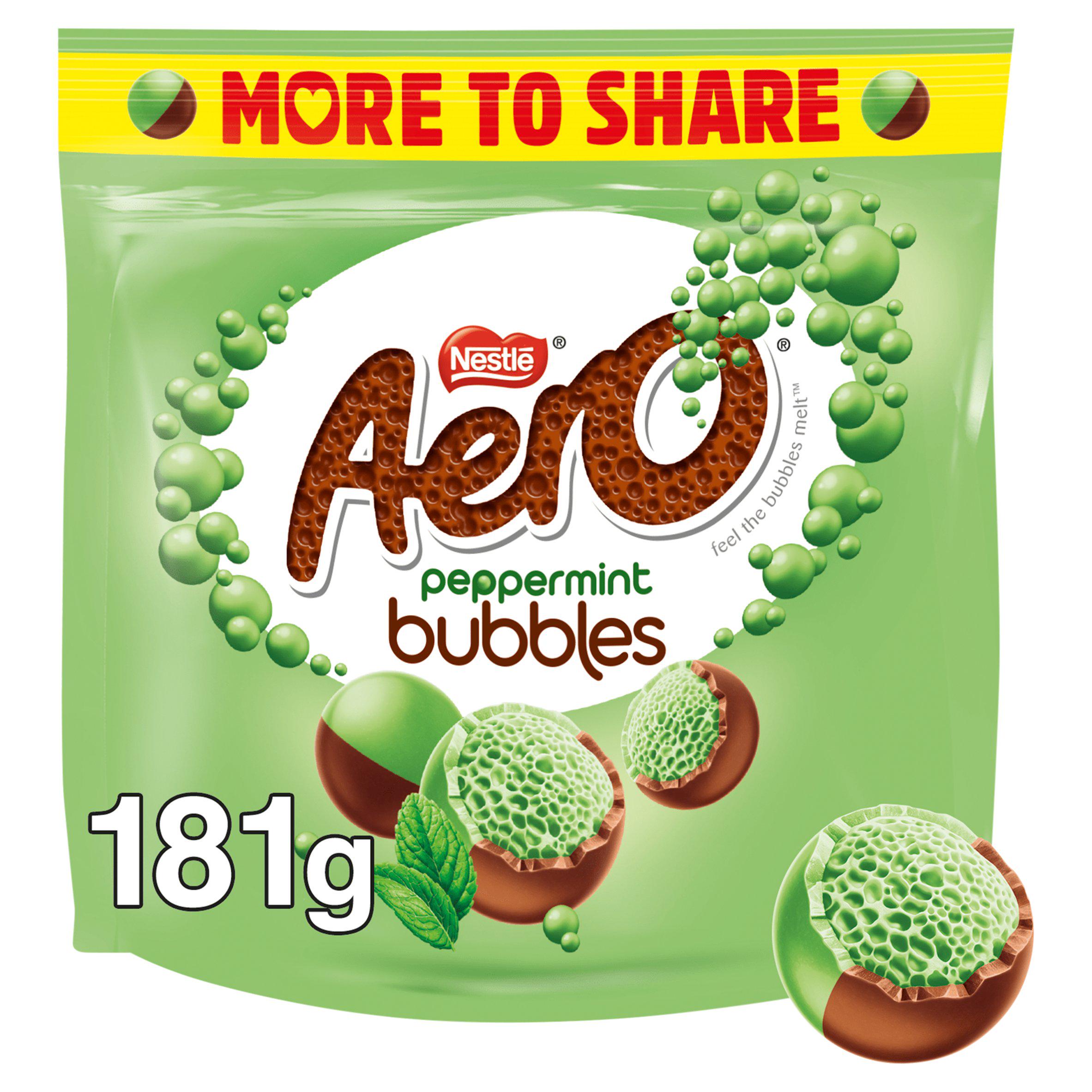 Aero Bubbles Peppermint Mint Chocolate Sharing Bag 181g GOODS Sainsburys   