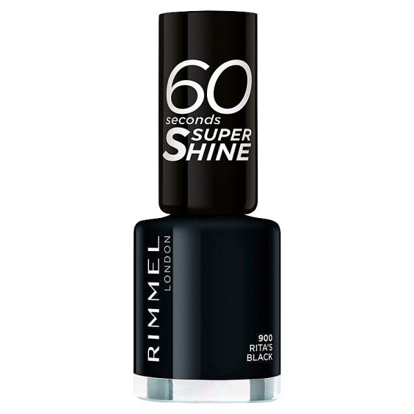 Rimmel 60 Secs Rita Shades Of Black Nail Polish Black GOODS Superdrug   