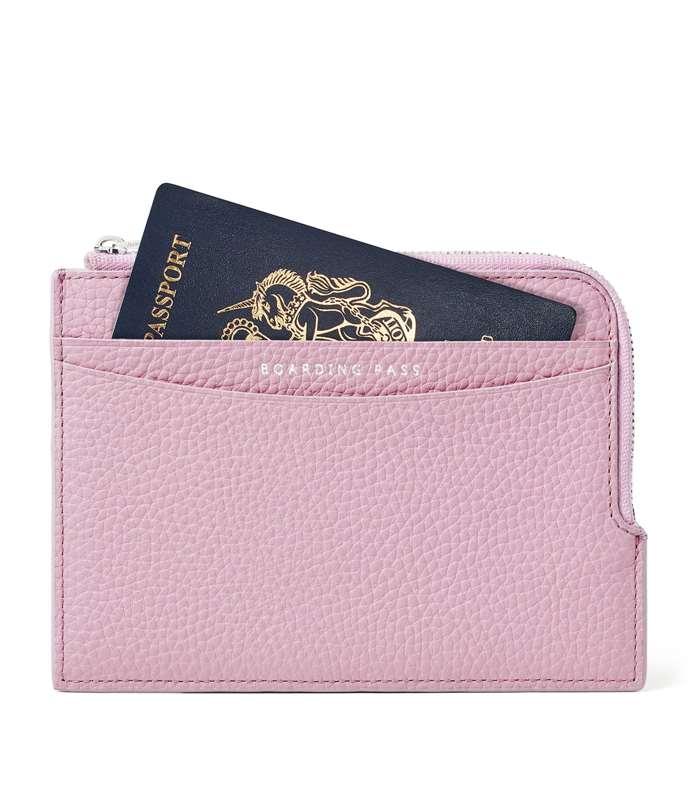 Aspinal of London leather zipped travel wallet - British product