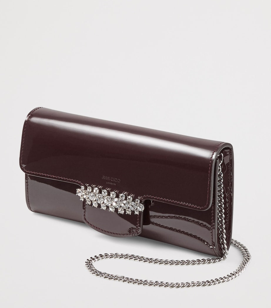 Jimmy Choo Bing patent leather wallet-on-chain (British brand)
